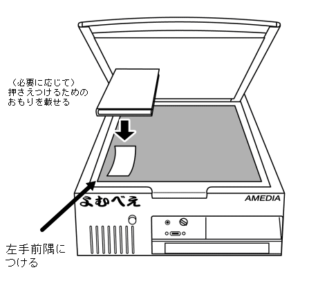 レシートをスキャンしているところ